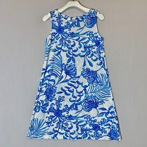 Lilly Pulitzer Dress Medium Blue Eliza Glisten in the Sun Sleeveless